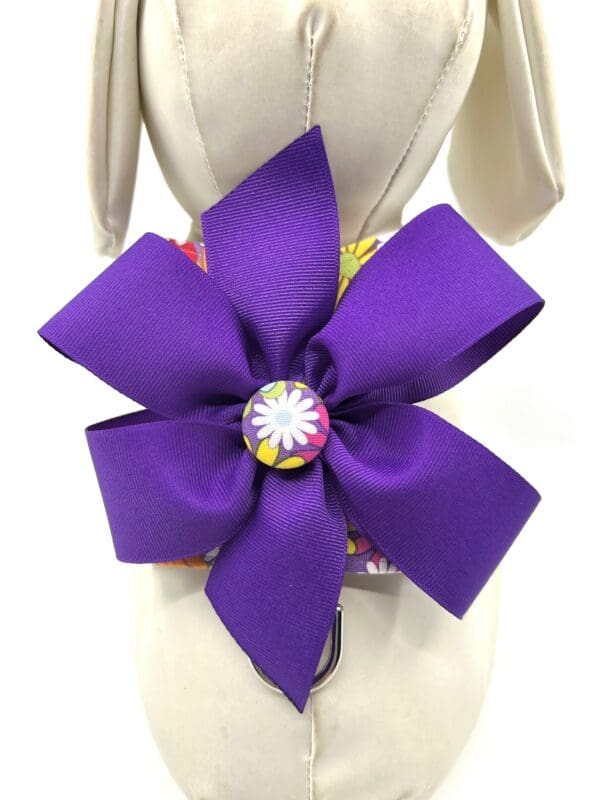 Summer Spring Pink Yellow Purple Orange Daisy Dog Harness- Add on a Removable Bow- Your choice of color - Image 8