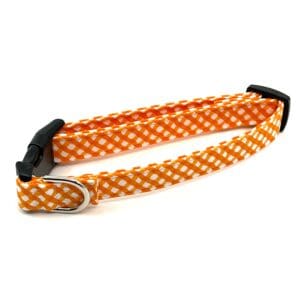 Orange Check Collar