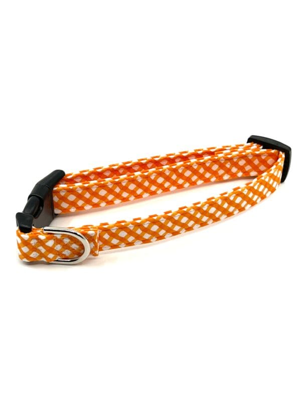 Orange Check Collar