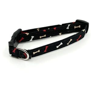 Bones on Black Collar