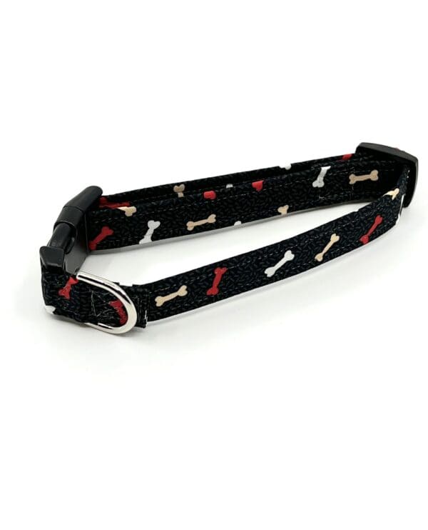 Bones on Black Collar