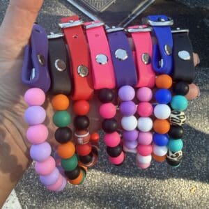 Custom Beaded Dog Collar, Adjustable Dog collar, Adjustable Dog Necklace, Your choice to add name and bead colors