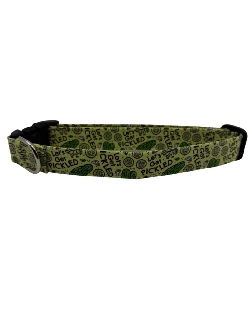 Let's Get Pickled Dog Collar- Add on a Removable Pickle Bow- Join the Pickle Pup Society - Image 3