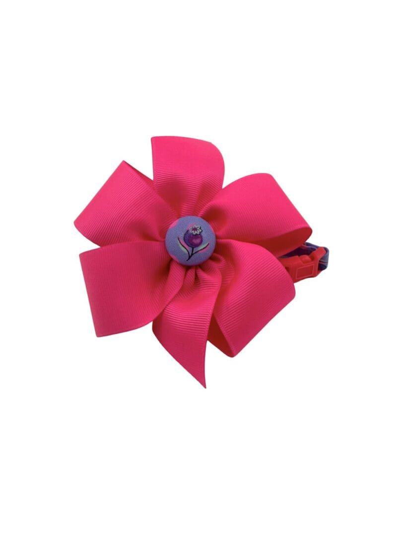 Neon Pink Dog Collar- Add on Present Bow or Korker Bow - Image 5